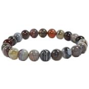 Bracelet Agate de Botswana en Pierre Boule de 8 mm