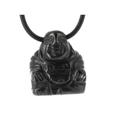 Agate Noire Pendentif Bouddha  