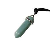 Pendentif Pointe en Amazonite du Brésil montage argenté (3,5 à 4 cm)