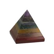 Pyramide 7 Chakras en pierres naturelles (3,5 cm)