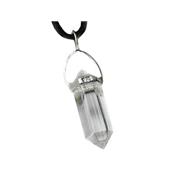 Pendentif Pointe en Cristal de Roche montage Argent 925 (2  2,5 cm)