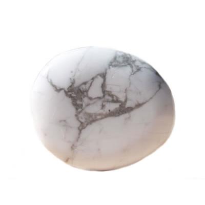 Howlite Blanche galet pierre plate (3 à 4 cm)