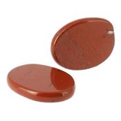 Jaspe Rouge galet pierre plate (4,5x3,5x0,7 cm)