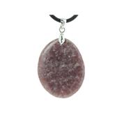 Pendentif de Lépidolite Violette pierre plate