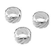 Séparateur Cylindre Strié 5x3 mm en Argent 925 (Lot de 5 séparateurs)