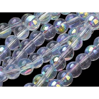 Perle en Verre Claire avec reflets 6 mm (Par Lot de 10 Perles)