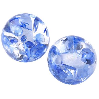 Perle en Résine Bleue Lisse 6 mm (Par Lot de 10 Perles)