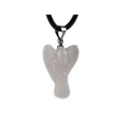 Pendentif Ange en pierre de Quartz Rose (2 cm)