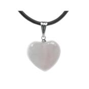 Pendentif Coeur en Quartz Rose (1,8 cm)