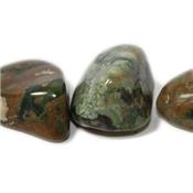 Rhyolite ou Jaspe de la Forêt tropicale galet pierre roulée