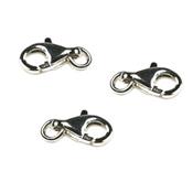 Fermoir Mousqueton Poire 8x5 mm environ et Anneau ouvert en Argent 925