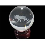 Boule Feng Shui en Cristal et Tigre (6 cm)