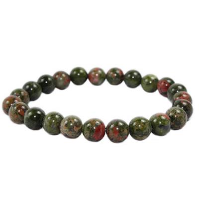 Bracelet Unakite en Pierre Boule de 8 mm