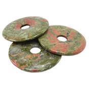 Unakite Pendentif Pi Chinois de 3 cm