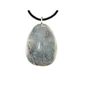 Pendentif d'Agate Mousse pierre plate