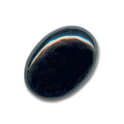 Agate Noire cabochon pierre polie 40x30 mm
