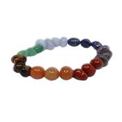 Bracelet 7 Chakras en Pierres Roulées 