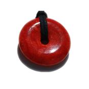 Corail Rouge Pendentif Pi Chinois de 3 cm