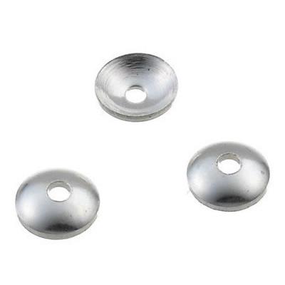 Coupelle Lisse de 4 mm avec trou en Argent 925 (Lot de 5 coupelles)