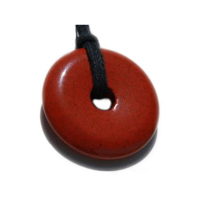 Jaspe Rouge Pendentif Pi Chinois de 2 cm