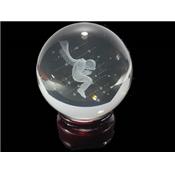 Boule Feng Shui en Cristal et Petit Prince (6 cm) 