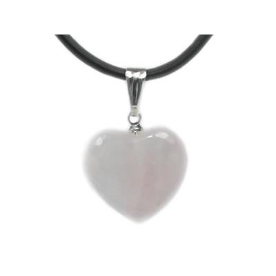 Pendentif Coeur en Quartz Rose (1,8 cm)