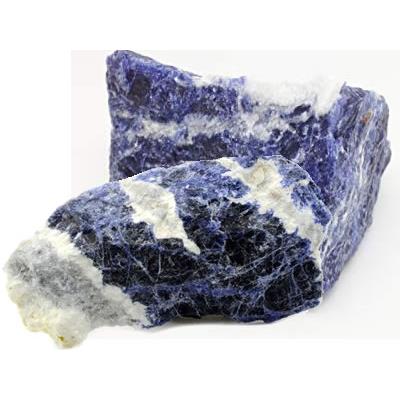 Sodalite pierre brute (Sachet de 300 grammes - 3 Pierres naturelles)