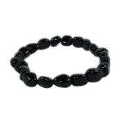 Bracelet Agate Noire en Pierres Roules