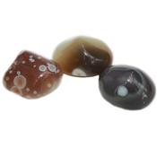 Agate Oeil d'Argent galet pierre roulée
