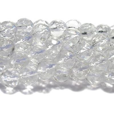 Cristal de Roche Perle Facettée Percée 6 mm - 64 Facettes (Lot de 20 perles)
