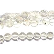 Cristal de Roche Perle Ronde Lisse Percée 6 mm (Lot de 20 perles)