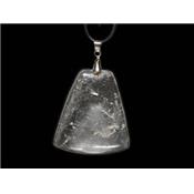 Pendentif de Cristal de Roche pierre plate Trapezoid