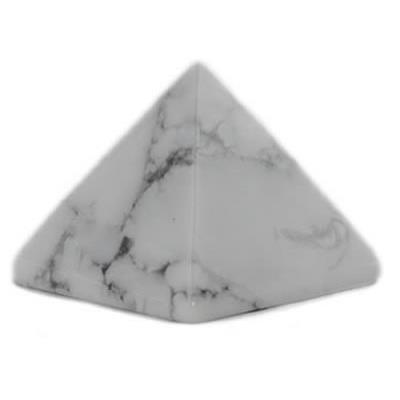 Pyramide en pierre d'Howlite Blanche (4 cm)