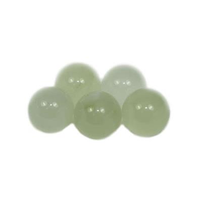 Jade de Chine Perle Ronde Lisse Non Percée 6 mm (Lot de 10 perles)