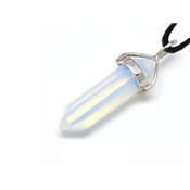 Pendentif Pointe en Opalite montage argenté (3,5 à 4 cm)