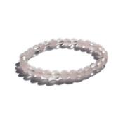 Bracelet Quartz Rose en Pierre Boule de 6 mm