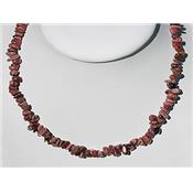 Collier Rhodonite en Pierre Baroque