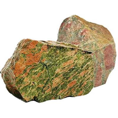 Unakite pierre brute (Sachet de 400 grammes - 2 Pierres naturelles)