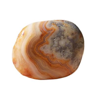 Agate Crazy Lace galet pierre plate (3 à 4 cm)