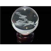 Boule Feng Shui en Cristal et Dragon (6 cm) 