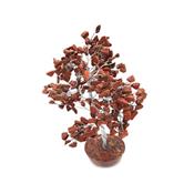 Arbre en pierres de Jaspe Rouge et socle en Orgonite