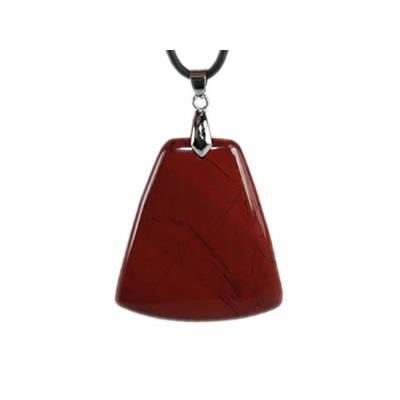 Pendentif de Jaspe Rouge pierre plate Trapezoid