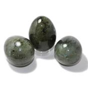 Oeuf en pierre de Labradorite (5 cm) avec socle