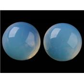 Perle ronde lisse en Opalite non percée de 16 mm