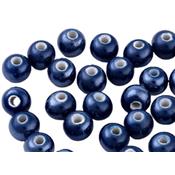 Perle de Porcelaine Bleue de Prusse 8 mm (Par Lot de 5 Perles)