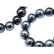Perle de Porcelaine Noire 8 mm (Par Lot de 5 Perles)
