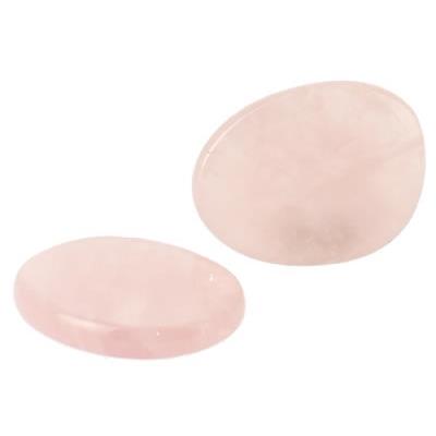 Quartz Rose galet pierre plate (4,5x3,5x0,7 cm)