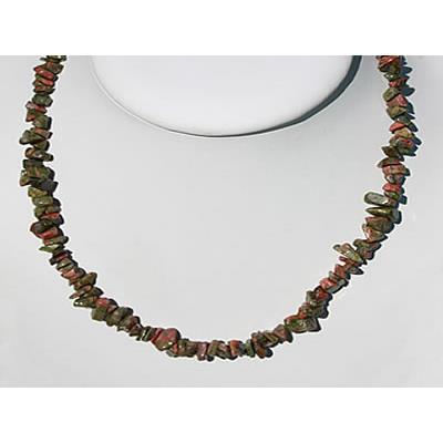 Collier Unakite en Pierre Baroque