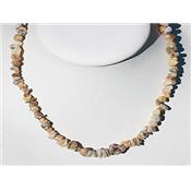 Collier Agate Crazy Lace en Pierre Baroque