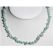 Collier Amazonite du Brsil en Pierre Baroque